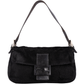 Fendi Black Fur Baguette Shoulder Bag
