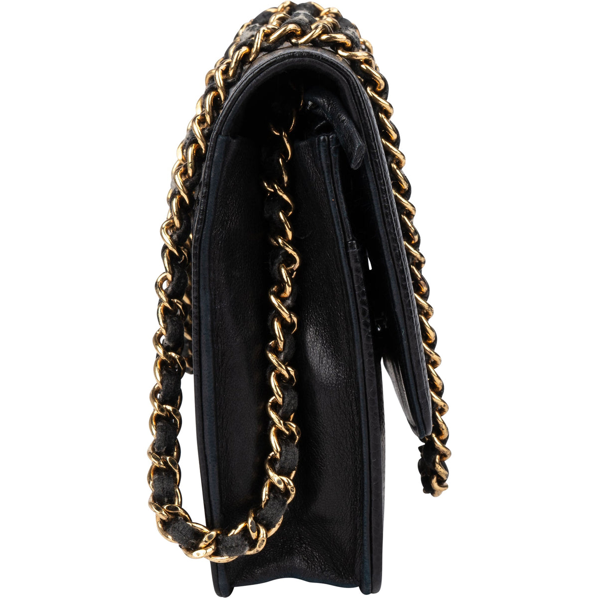 Chanel Caviar Leather CC Wallet On Chain Crossbody Bag