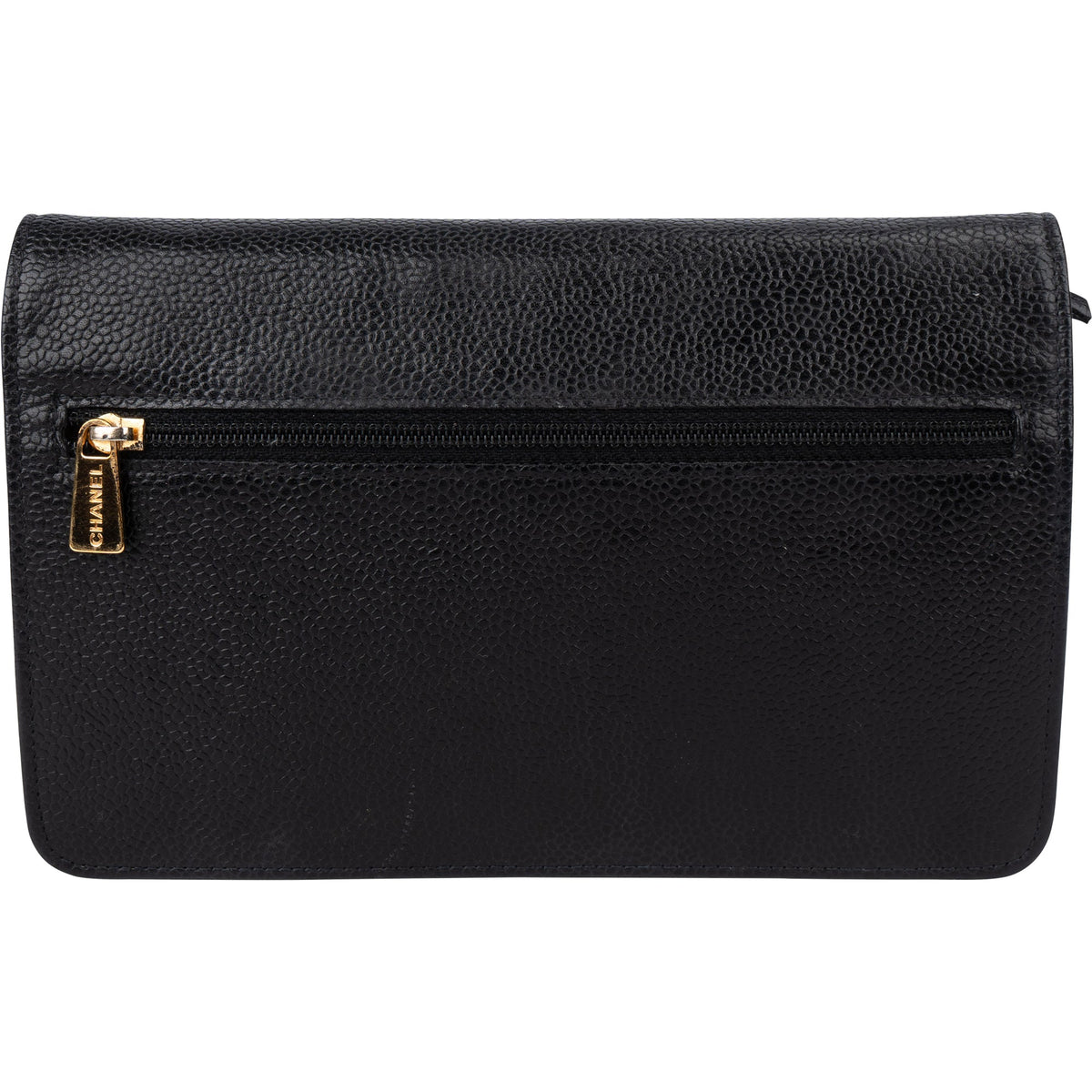 Chanel Caviar Leather CC Wallet On Chain Crossbody Bag