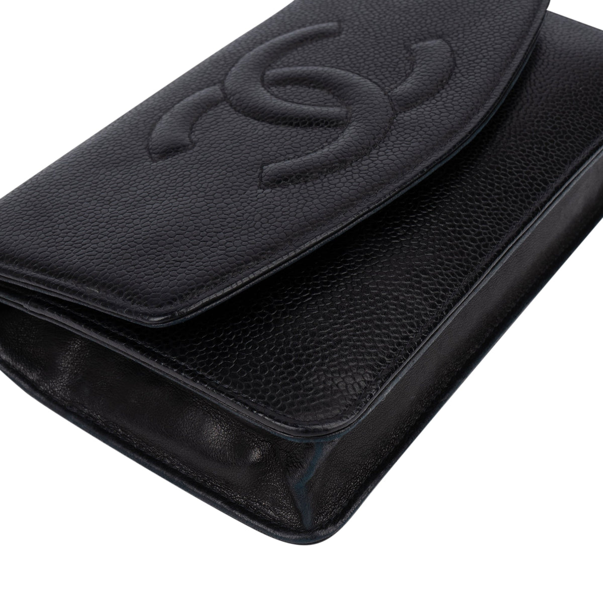 Chanel Caviar Leather CC Wallet On Chain Crossbody Bag