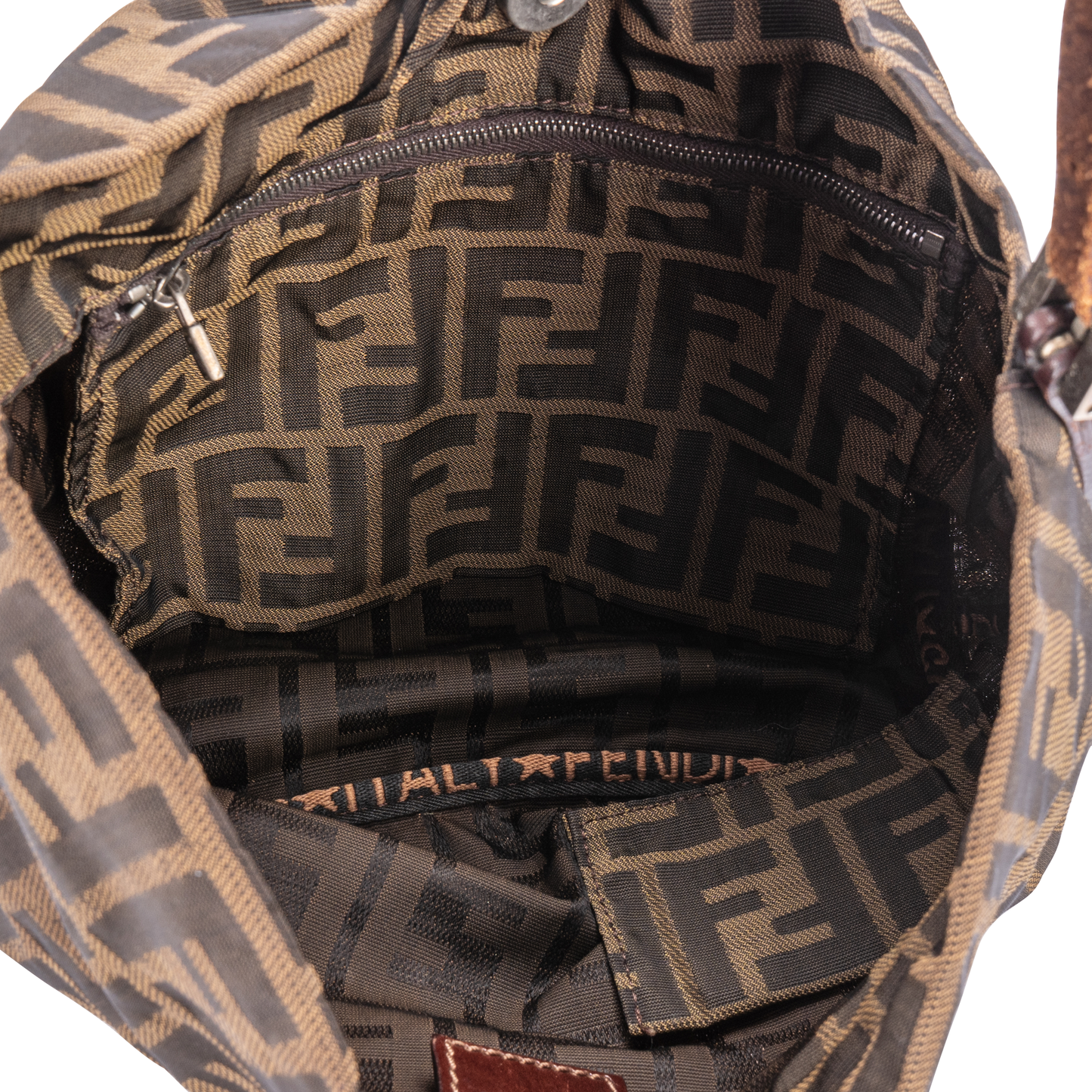 Fendi FF Monogram Zucca Hobo Shoulder Bag