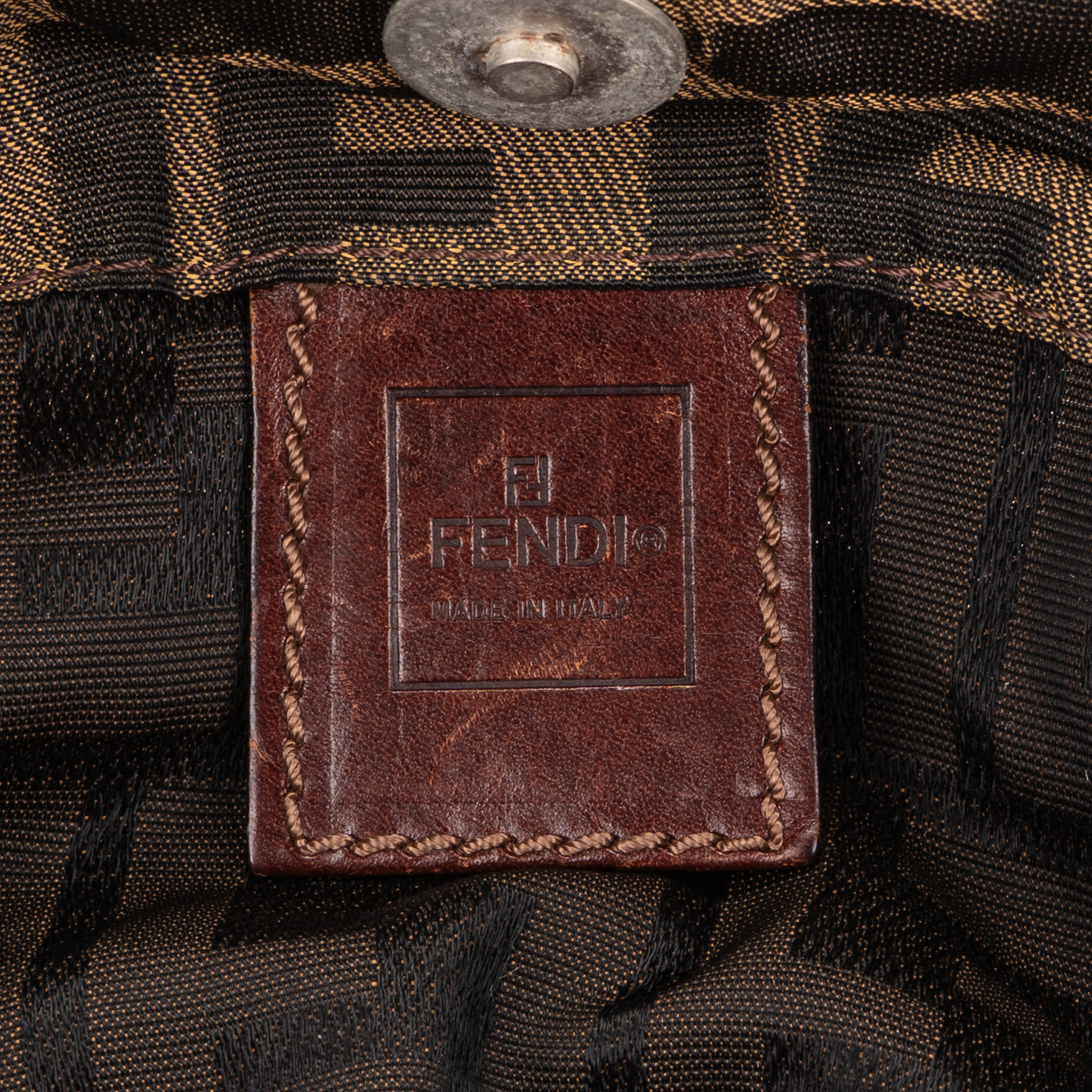 Fendi FF Monogram Zucca Hobo Shoulder Bag