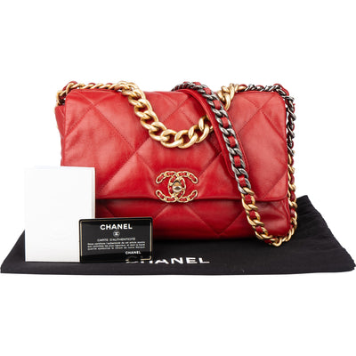 Chanel 19 Quilted Lambskin Single Flap Crossbody Bag