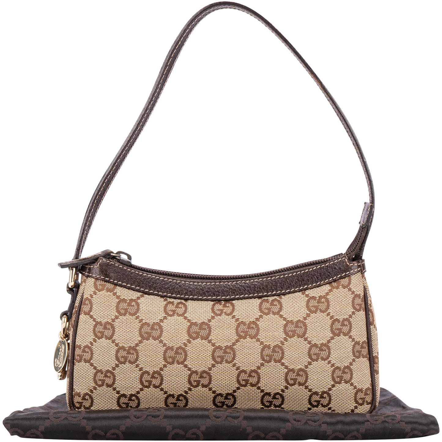 Gucci GG Monogram Charm Pochette Shoulder Bag