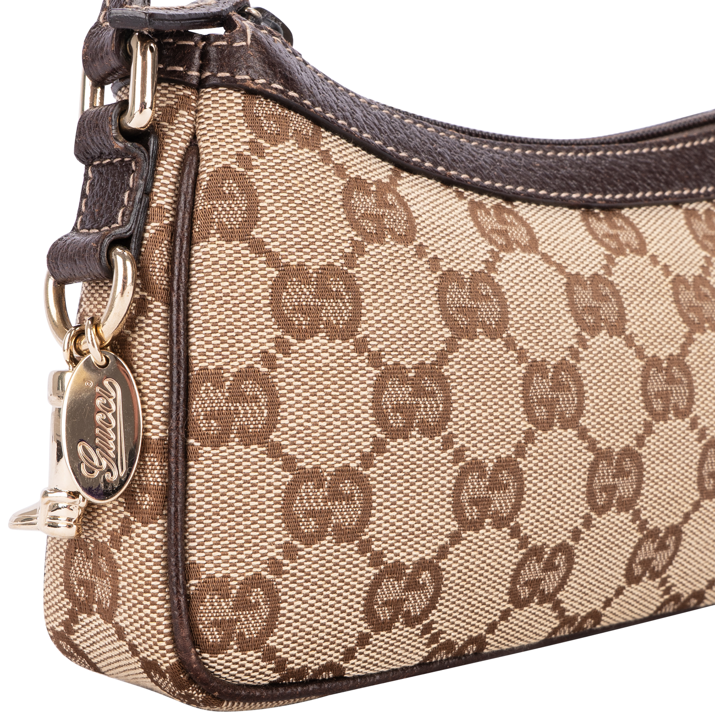 Gucci GG Monogram Charm Pochette Shoulder Bag