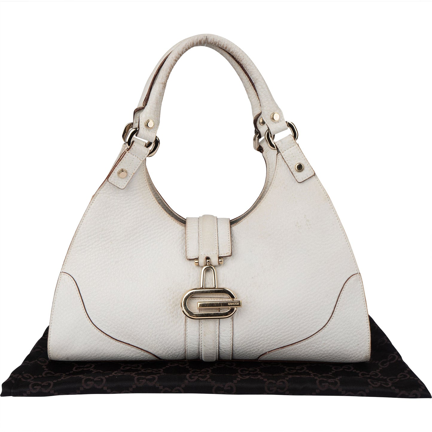 Gucci White Leather Jackie Handbag
