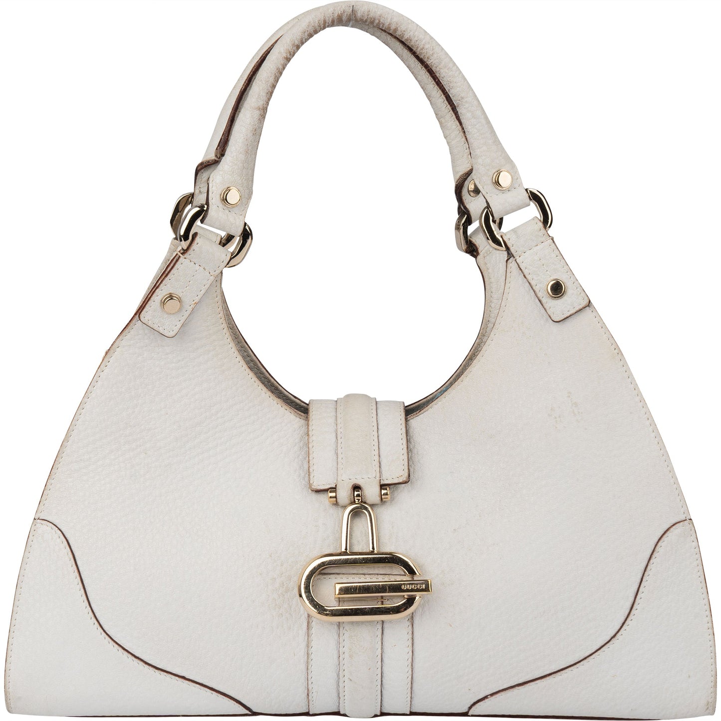 Gucci White Leather Jackie Handbag