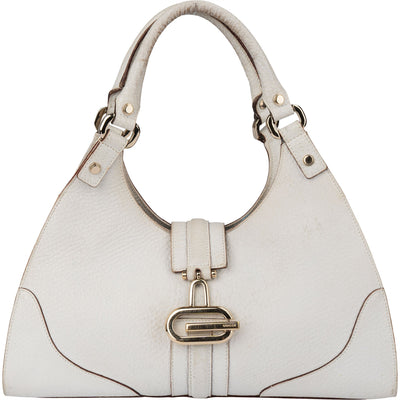 Gucci White Leather Jackie Handbag