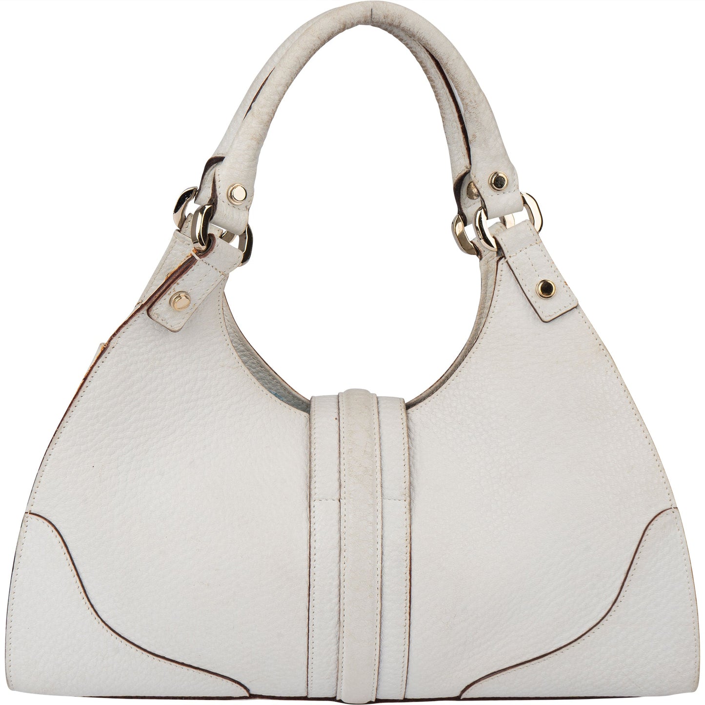 Gucci White Leather Jackie Handbag