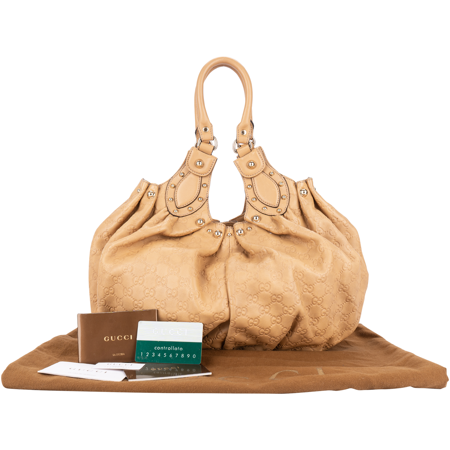 Gucci GG Monogram Leather Pelham Shoulder Bag