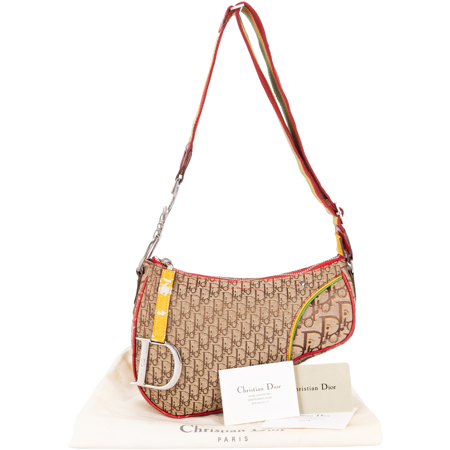 Christian Dior Monogram Rasta Saddle Shoulder Bag