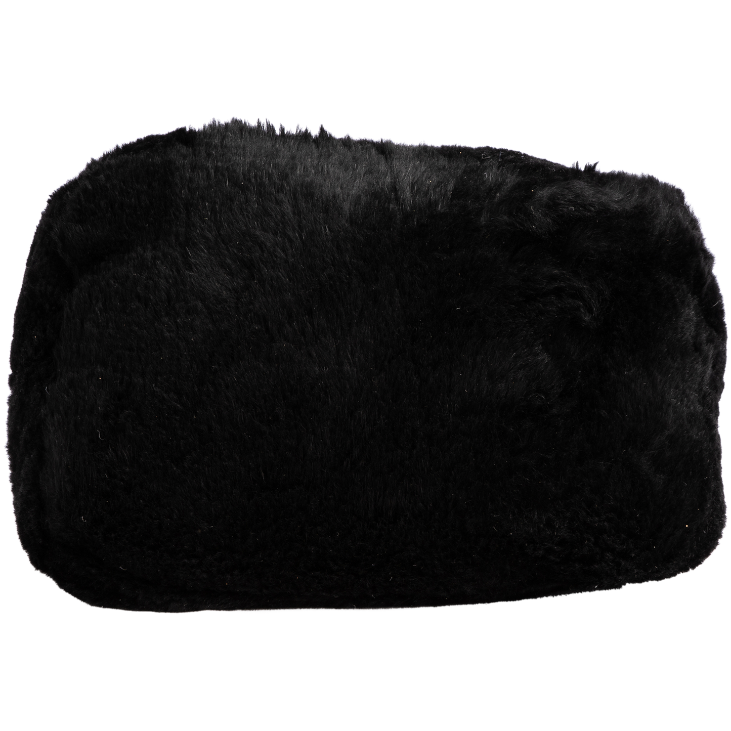 Fendi FF Black Fur Hobo Shoulder Bag