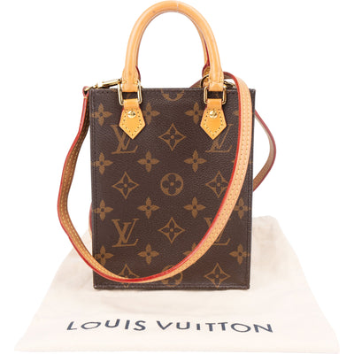 Louis Vuitton Canvas Monogram Petit Sac Plat Handbag