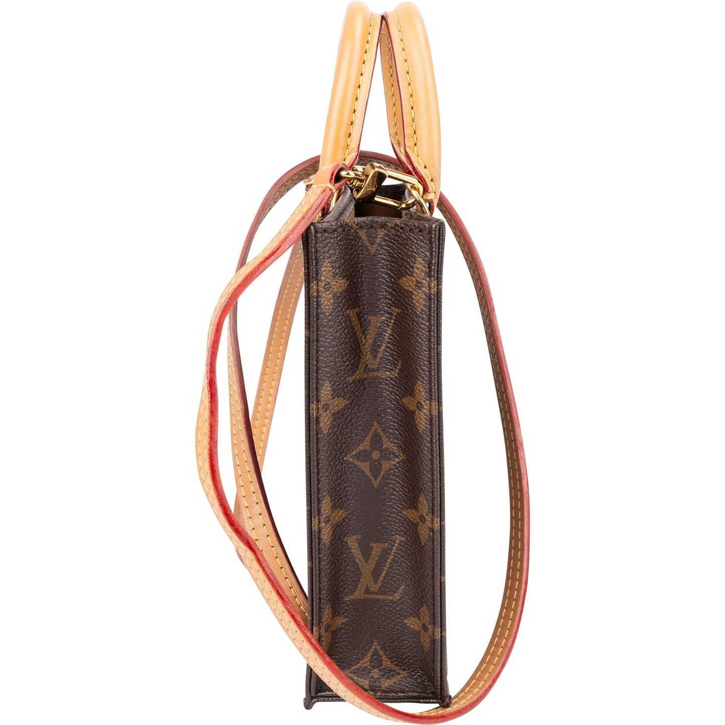 Louis Vuitton Canvas Monogram Petit Sac Plat Handbag