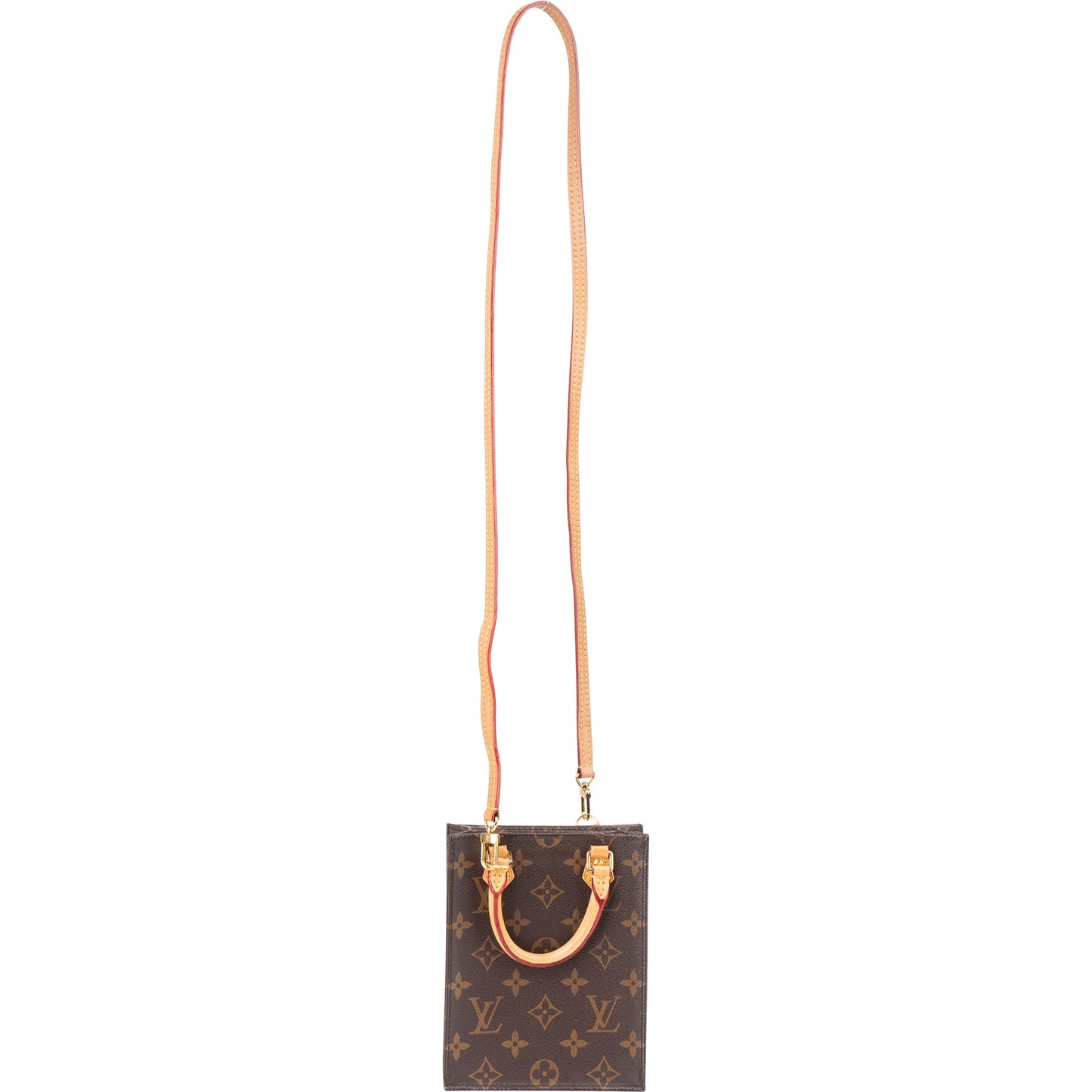 Louis Vuitton Canvas Monogram Petit Sac Plat Handbag