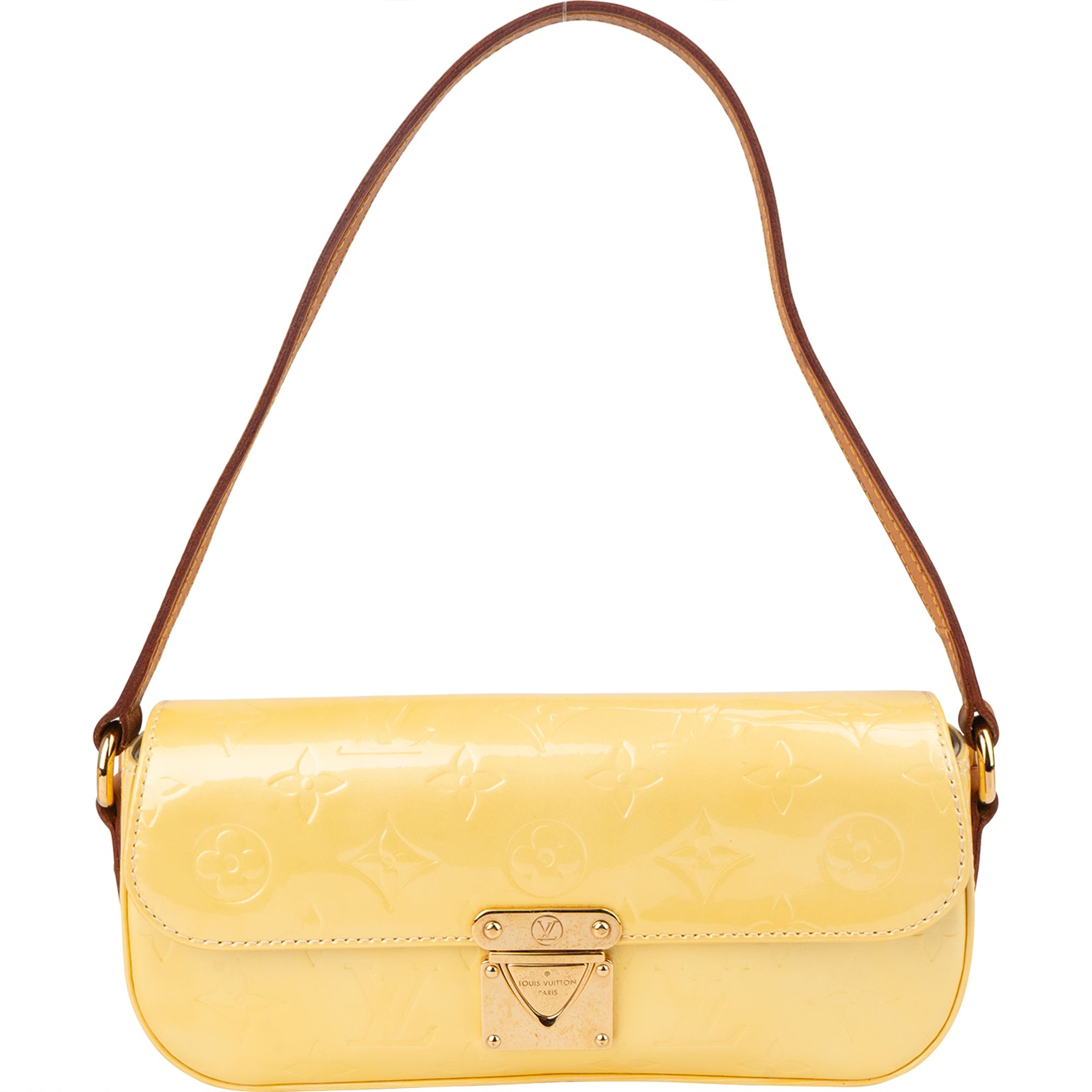 Louis Vuitton Yellow Vernis Monogram Malibu Street Handbag
