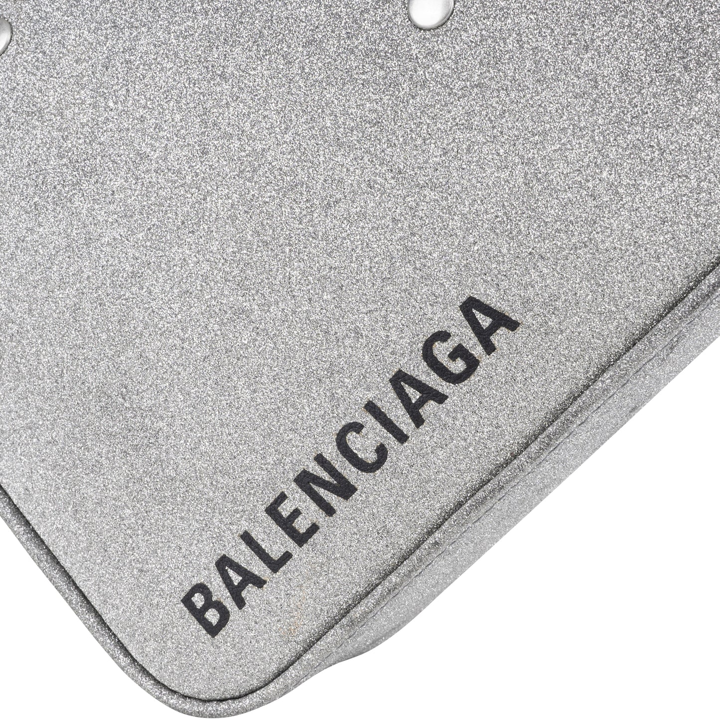 Balenciaga Silver Glitter Traingle Duffle Shoulder Bag