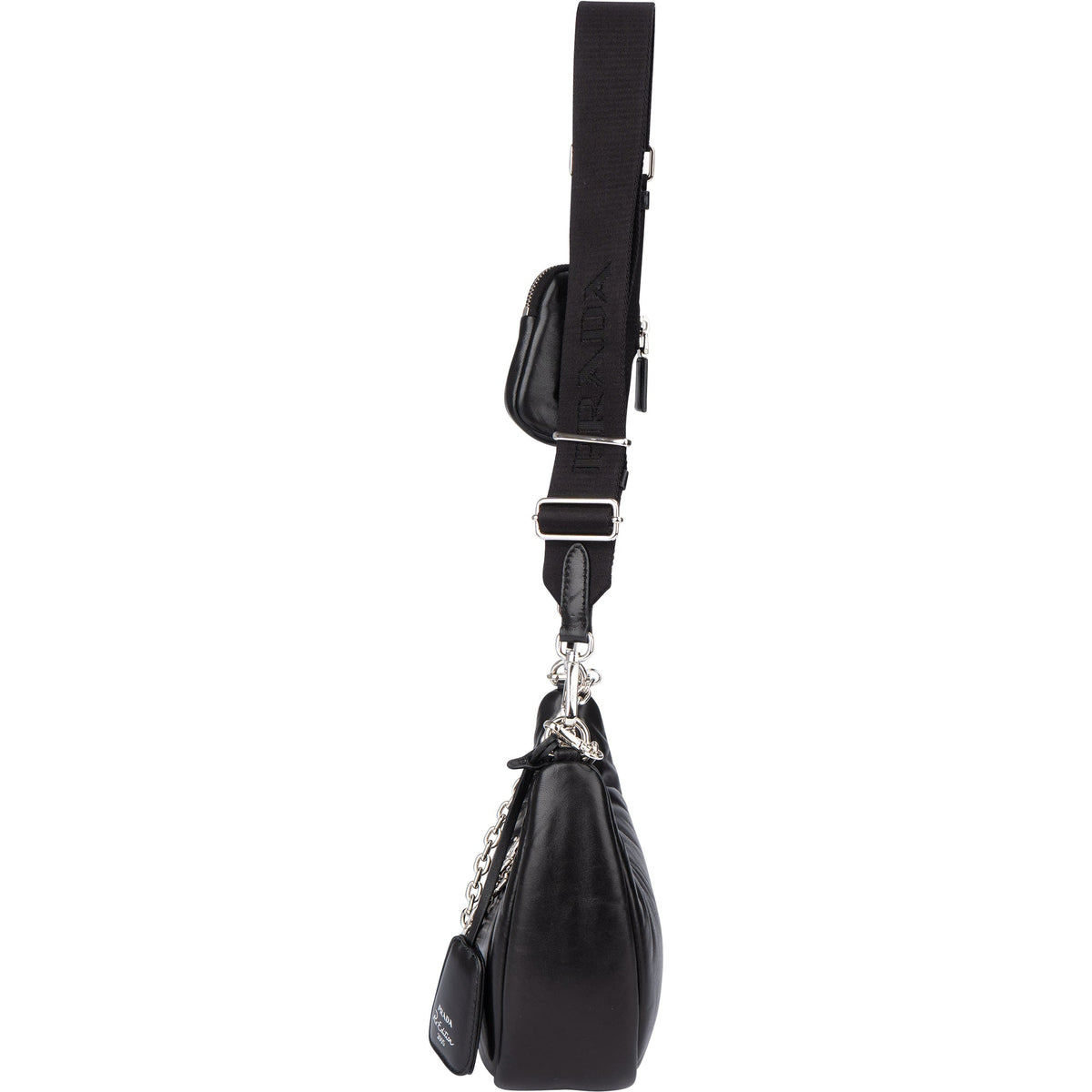 Prada Soft Leather Triangle Re-Edition Crossbody Bag