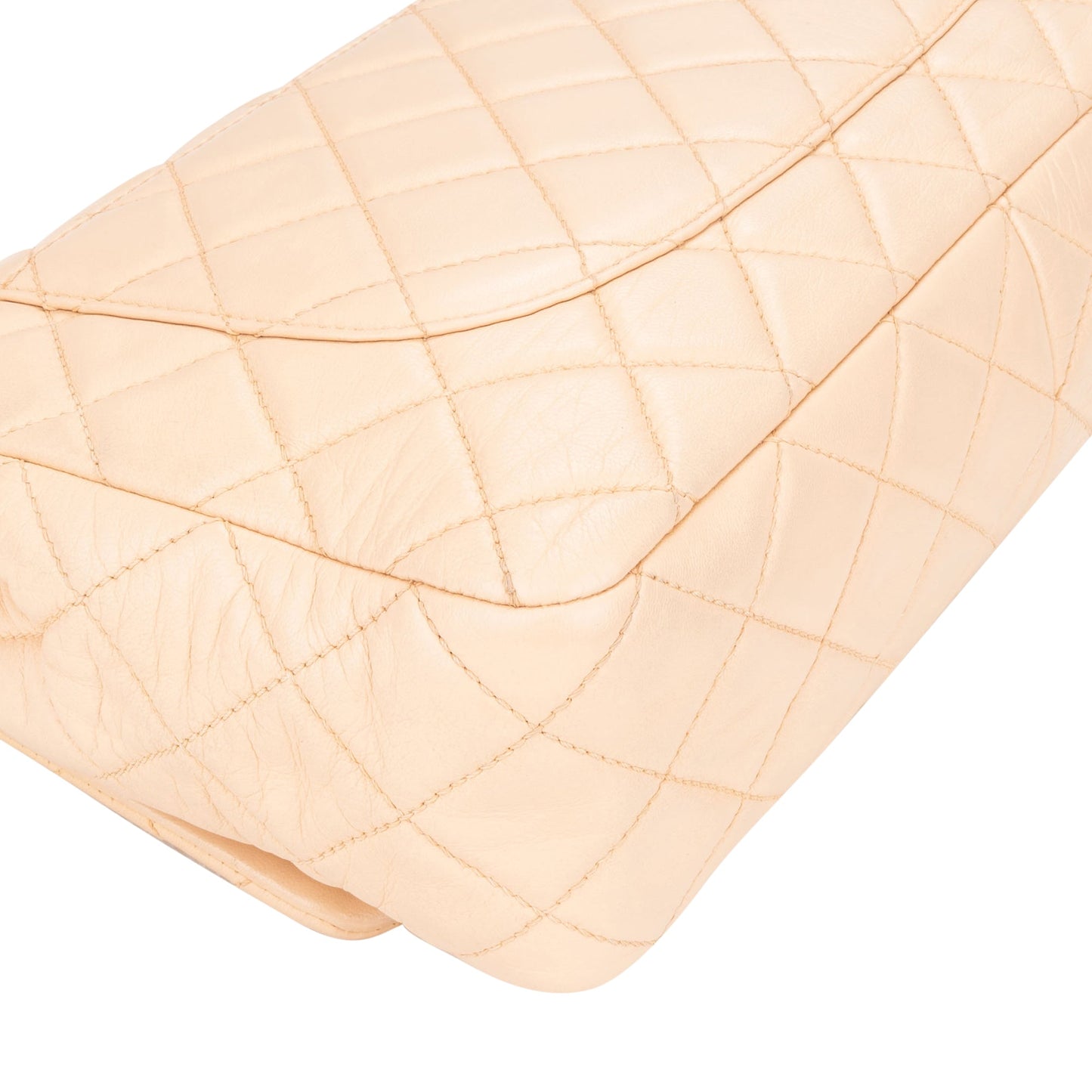 Chanel Soft Quilted Lambkskin Palladium Jumbo Single Flap Crossbody Bag