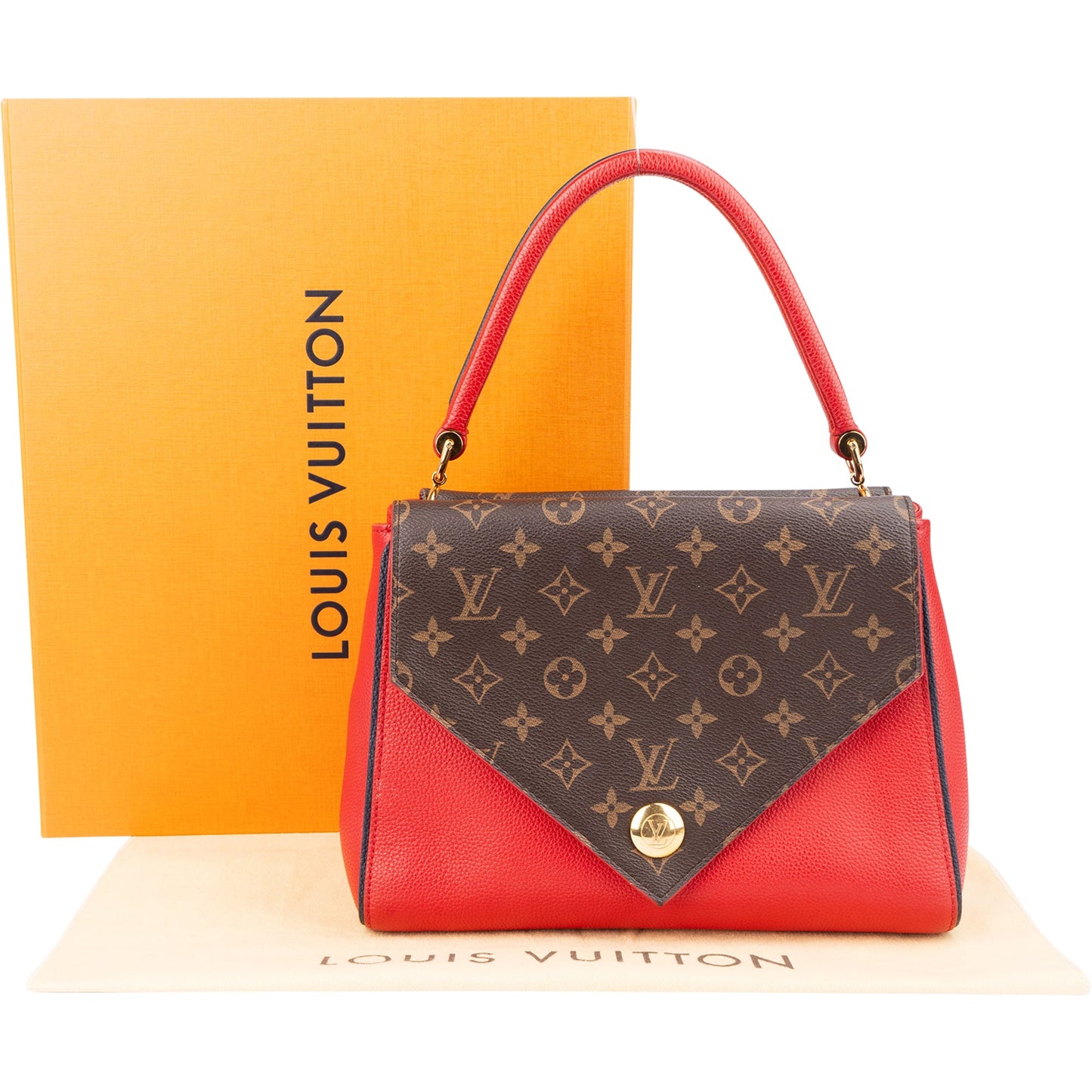 Louis Vuitton Canvas Monogram Double V Rubis Handbag