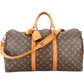 Louis Vuitton Canvas Monogram Keepall 50 Bandouliere Handbag