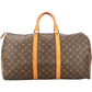 Louis Vuitton Canvas Monogram Keepall 50 Handbag