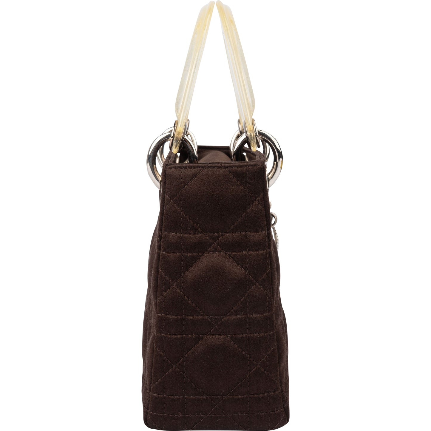 Christian Dior Limited Quilted Satin Crystal Lady Dior Handbag