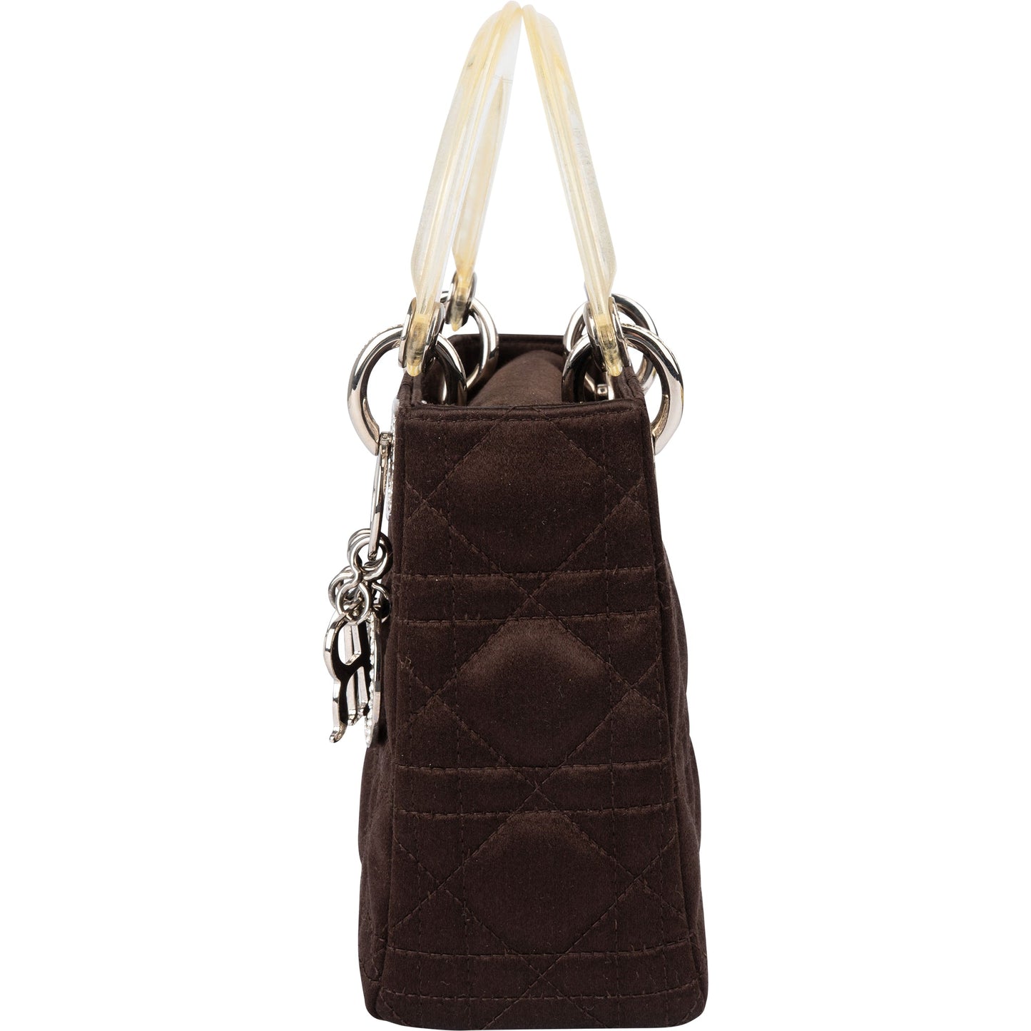 Christian Dior Limited Quilted Satin Crystal Lady Dior Handbag