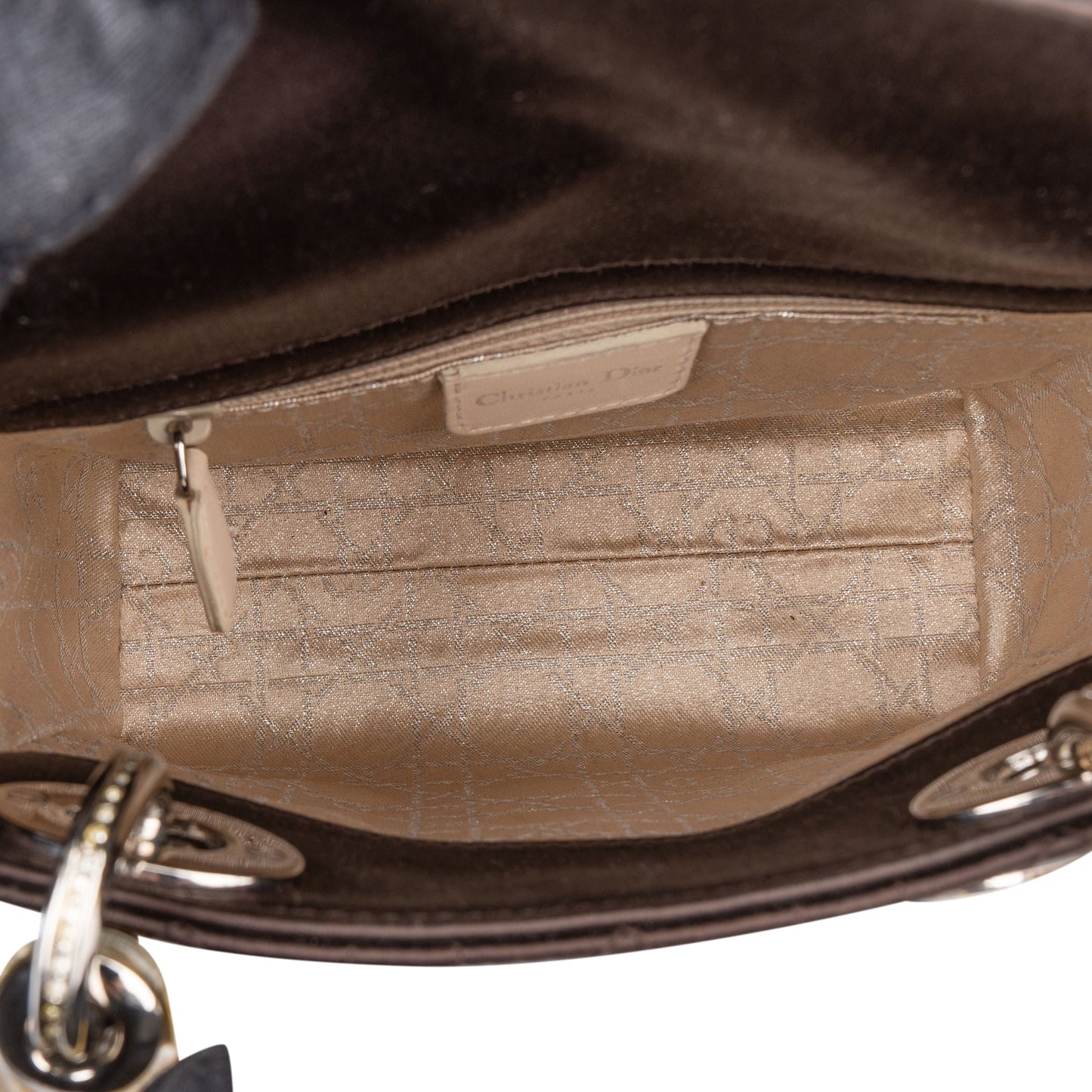 Christian Dior Limited Quilted Satin Crystal Lady Dior Handbag