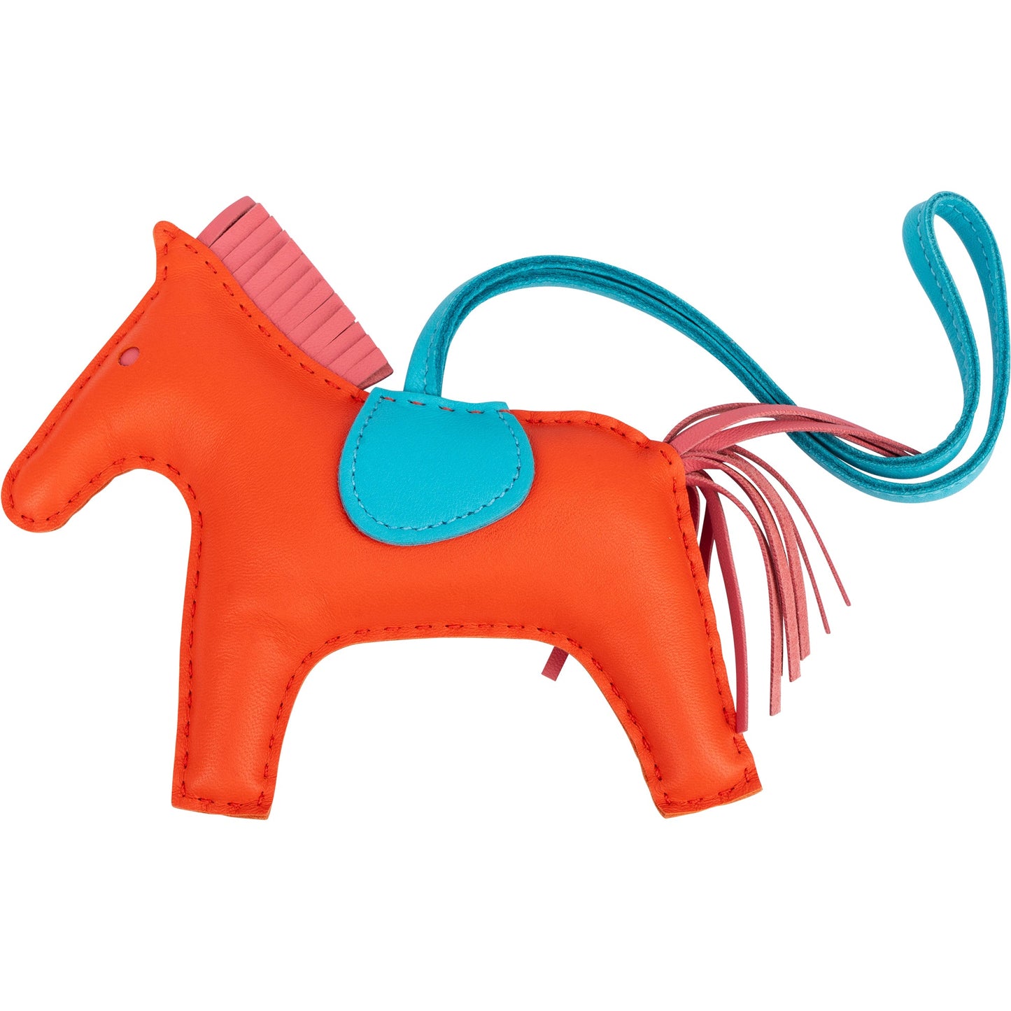 Hermès Tricolor Leather Rodeo MM Pendant