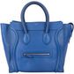 Celine Blue Leather Shoulder Luggage Bag