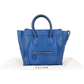 Celine Blue Leather Shoulder Luggage Bag