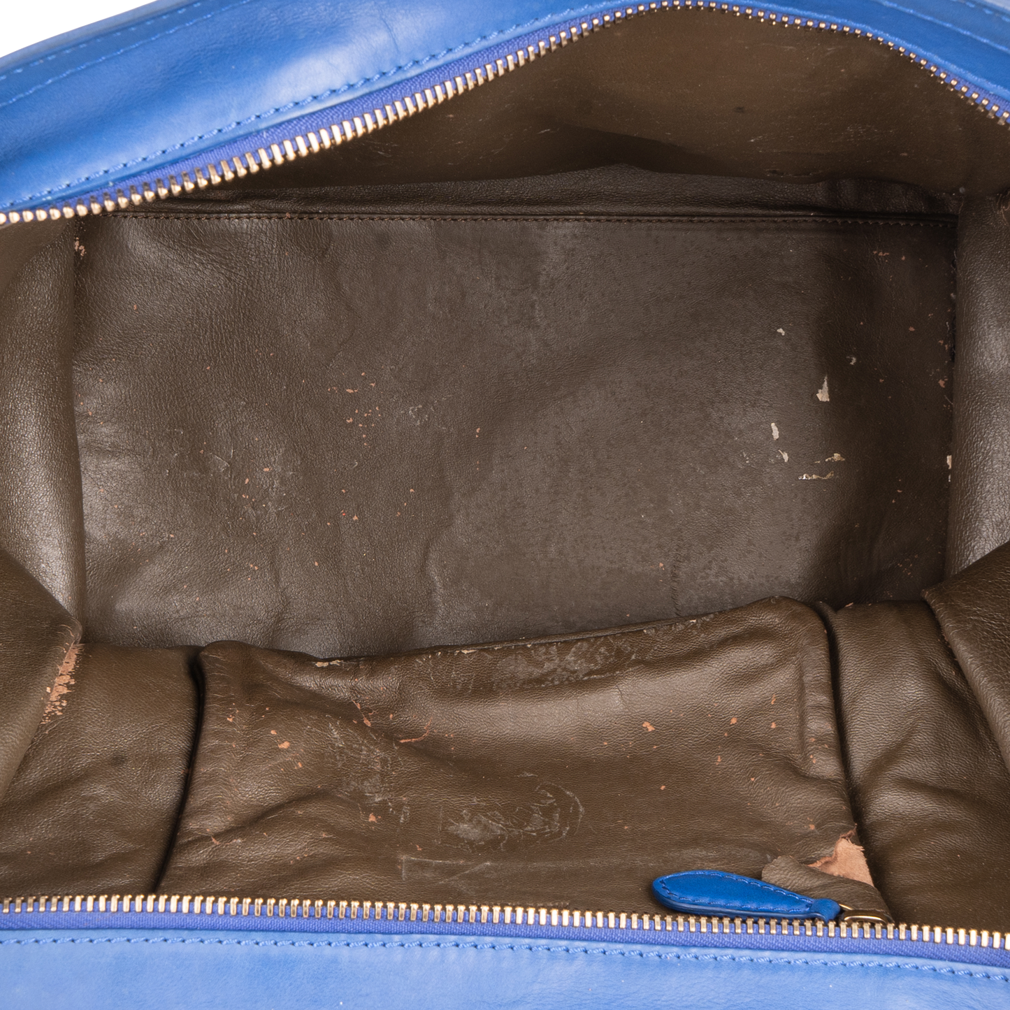 Celine Blue Leather Shoulder Luggage Bag