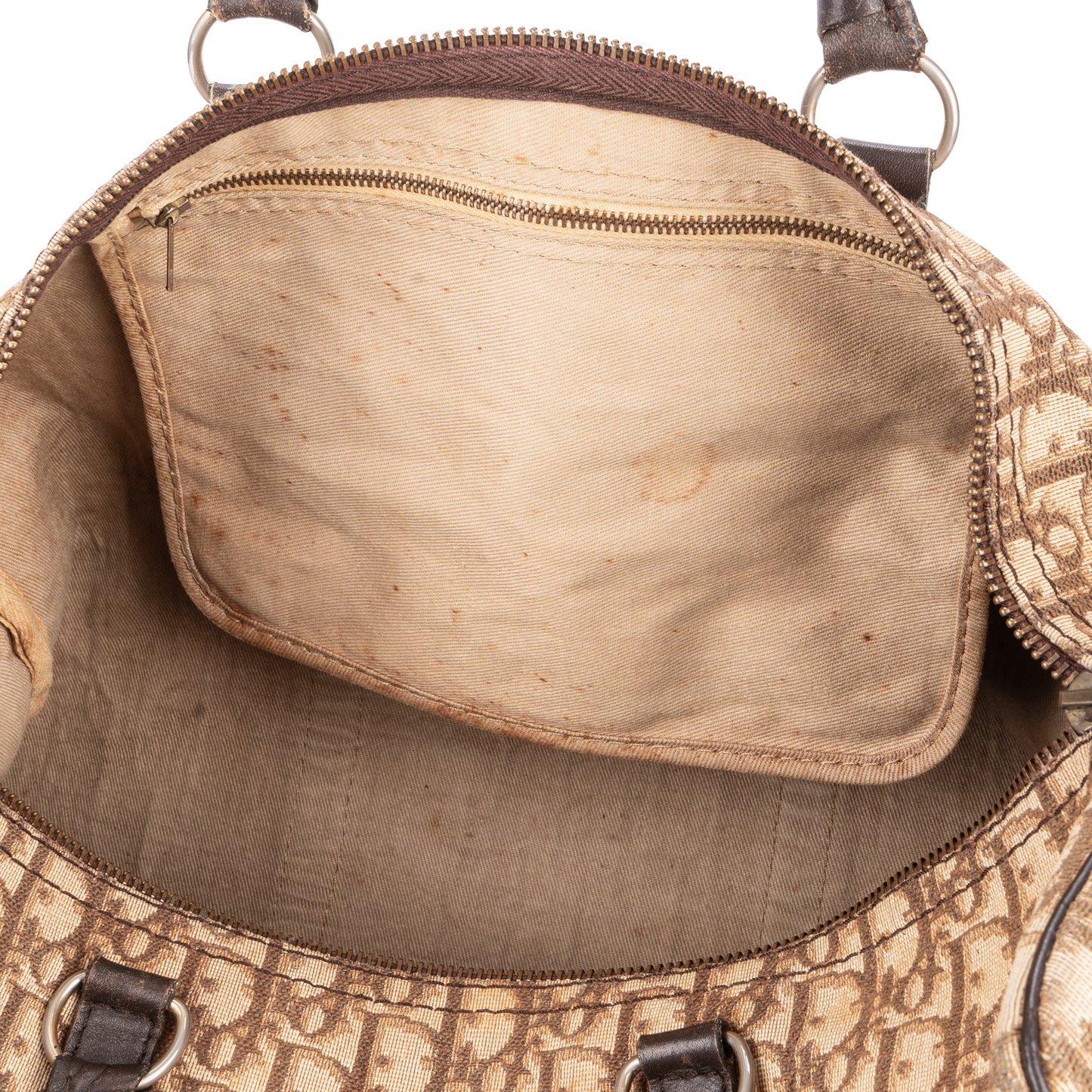 Christian Dior Vintage Trotter Monogram Boston 40 Handbag