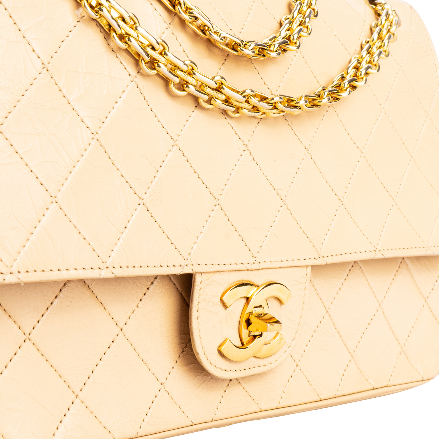 Chanel Quilted Lambskin 24K Gold Medium Double Flap Bag