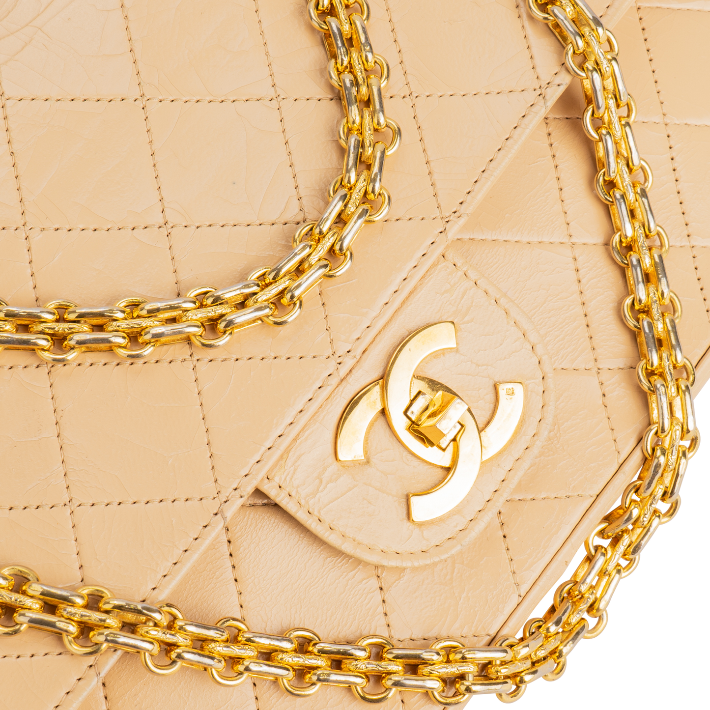 Chanel Quilted Lambskin 24K Gold Medium Double Flap Bag