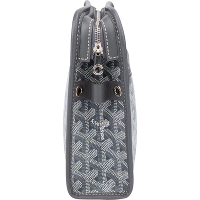 Goyard Grey Goyardine Monogram Jouvence MM Pochette Clutch