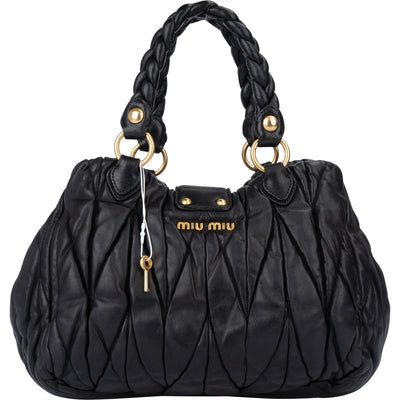 Miu Miu Quilted Leather City Handbag