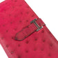Hermès Pink Ostrich Bearn Soufflet Bifold Wallet