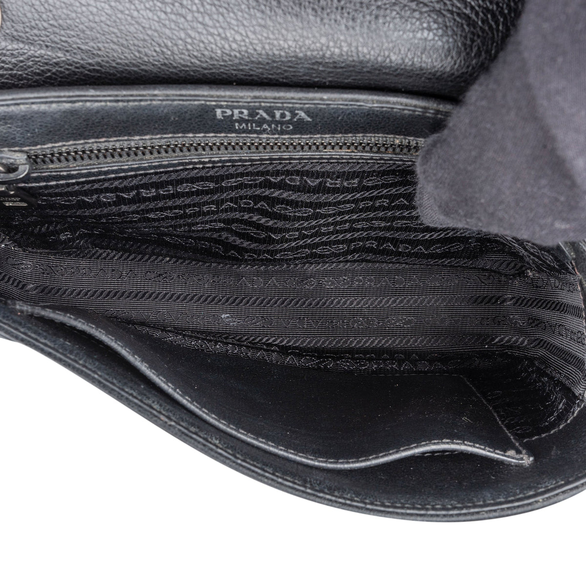 Prada Bicolor Leather Glace Crossbody Bag