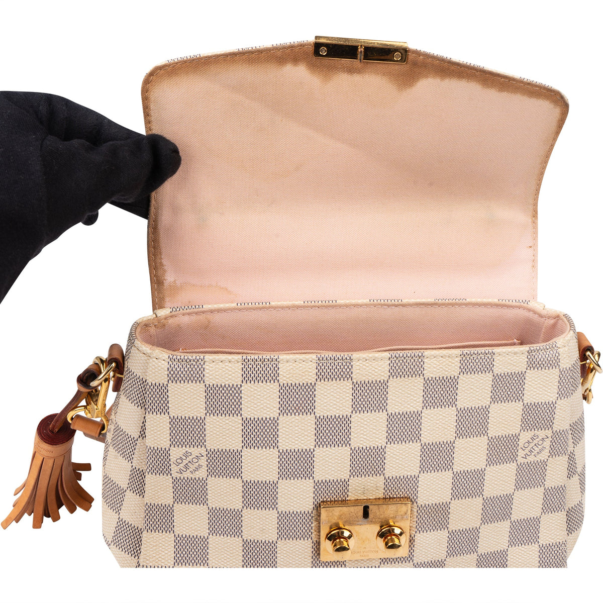 Louis Vuitton Damier Azur Monogram Croisette Handbag