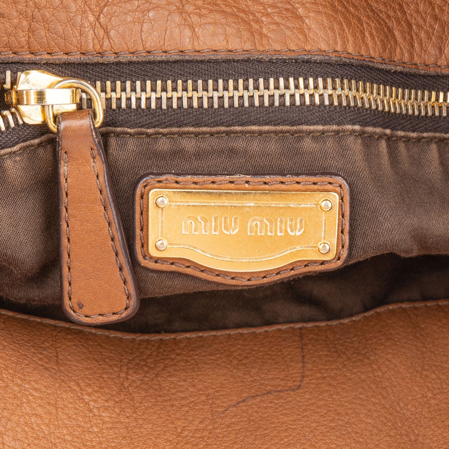 Miu Miu Classic Leather City Handbag