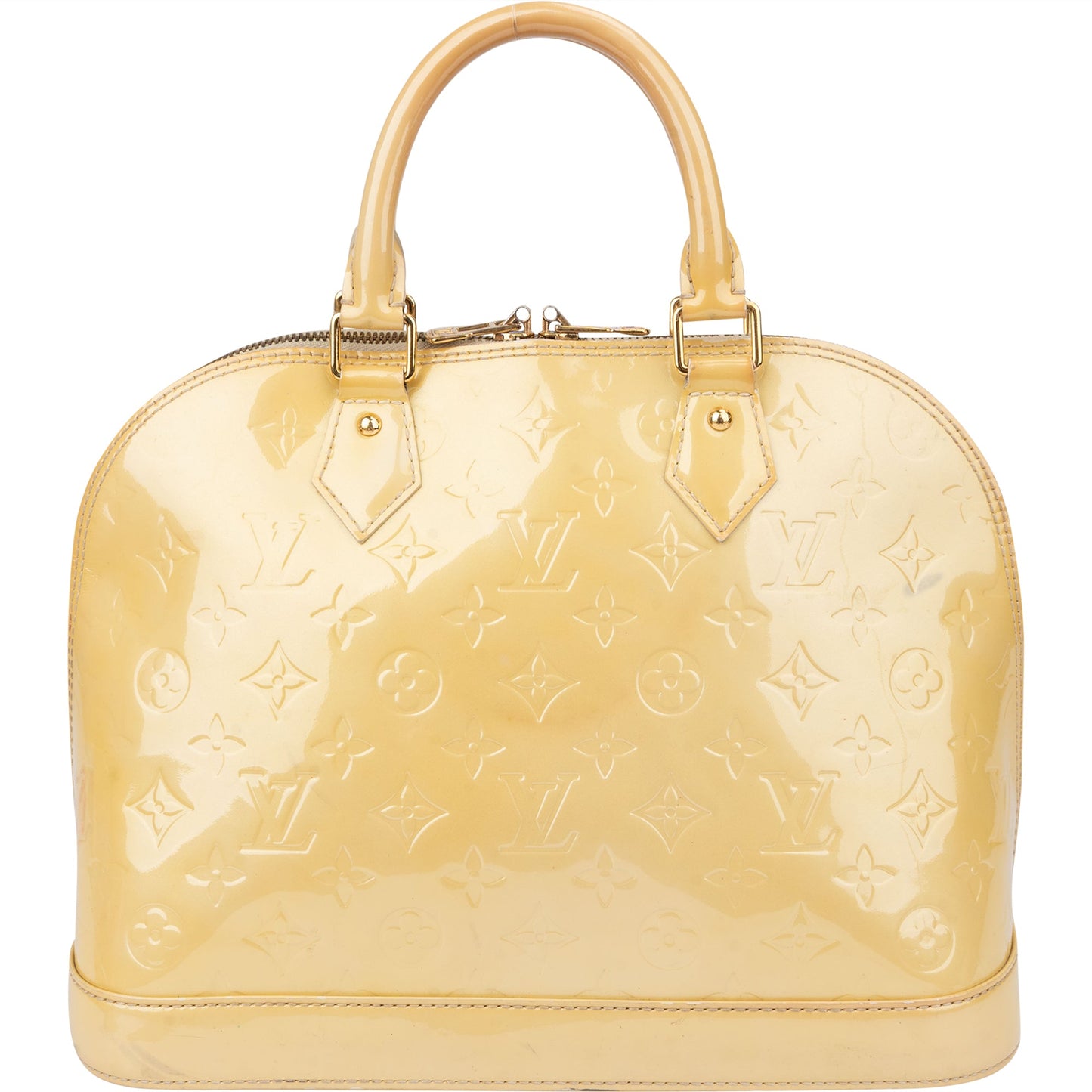 Louis Vuitton Jaune Vernis Monogram Alma PM Handbag