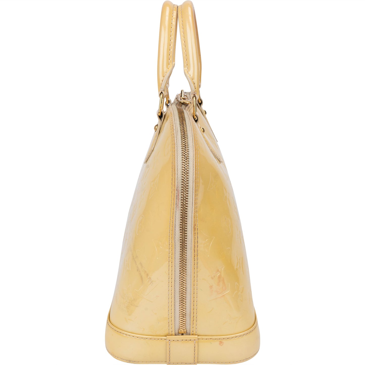 Louis Vuitton Jaune Vernis Monogram Alma PM Handbag
