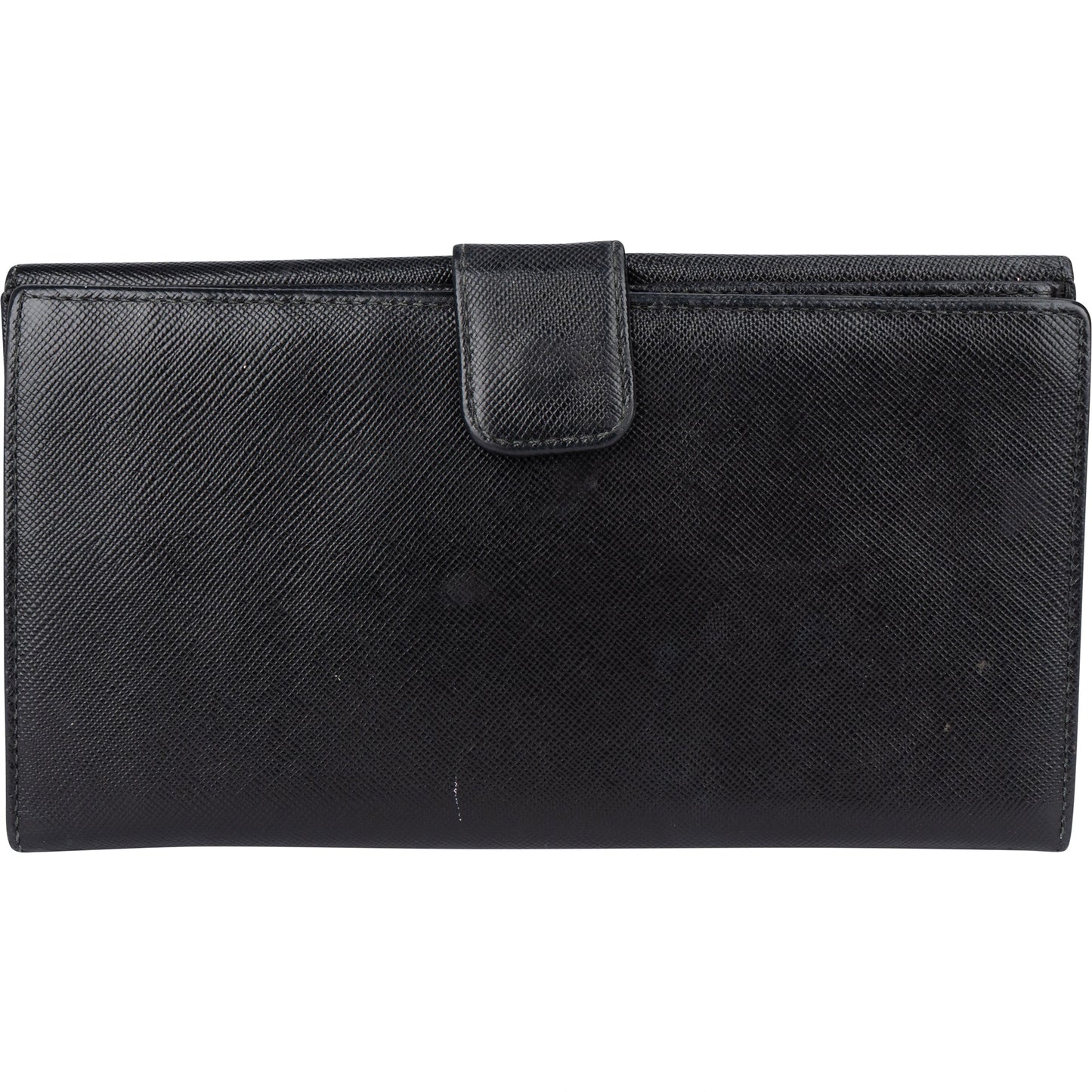Prada Saffiano Leather Triangel Continental Wallet