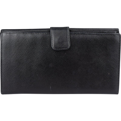 Prada Saffiano Leather Triangel Continental Wallet