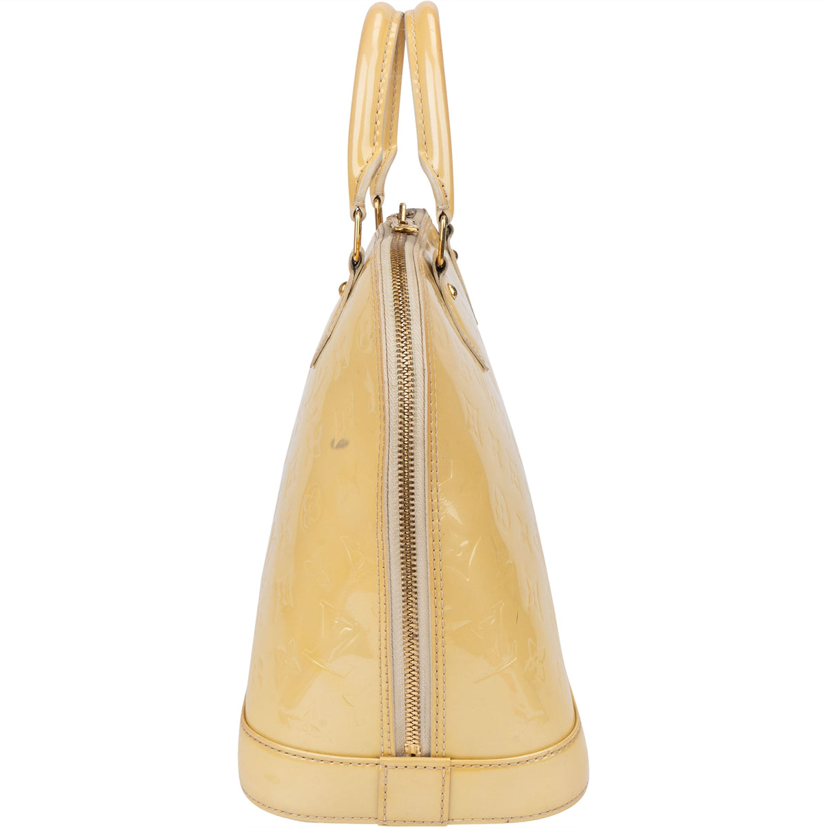 Louis Vuitton Jaune Vernis Monogram Alma PM Handbag