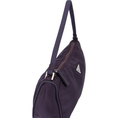 Prada Purple Nylon Triangle Handbag