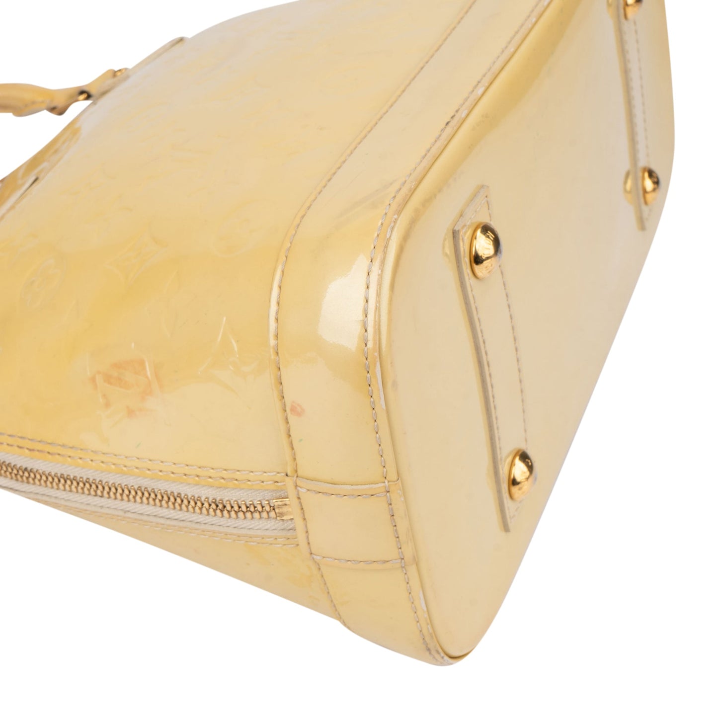 Louis Vuitton Jaune Vernis Monogram Alma PM Handbag
