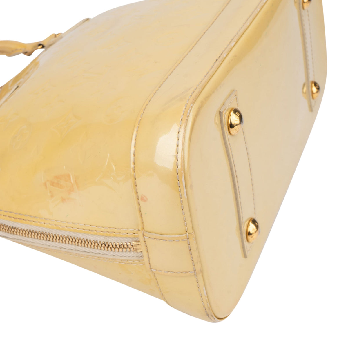 Louis Vuitton Jaune Vernis Monogram Alma PM Handbag